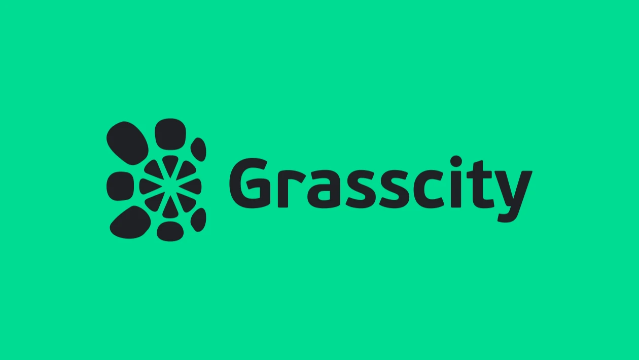 Grasscity brand logo on TekScaleUp green